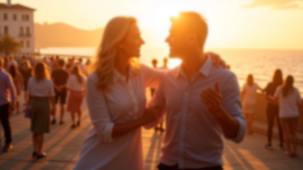 Seasonal dance social gathering along Jūrmala coast with participants enjoying beach setting and evening dance event